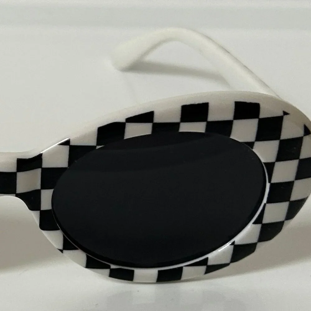 KIDS RACE CAR DRIVER SUNGLASSES WITH CHECKERED FLAGS 2 PAIRS